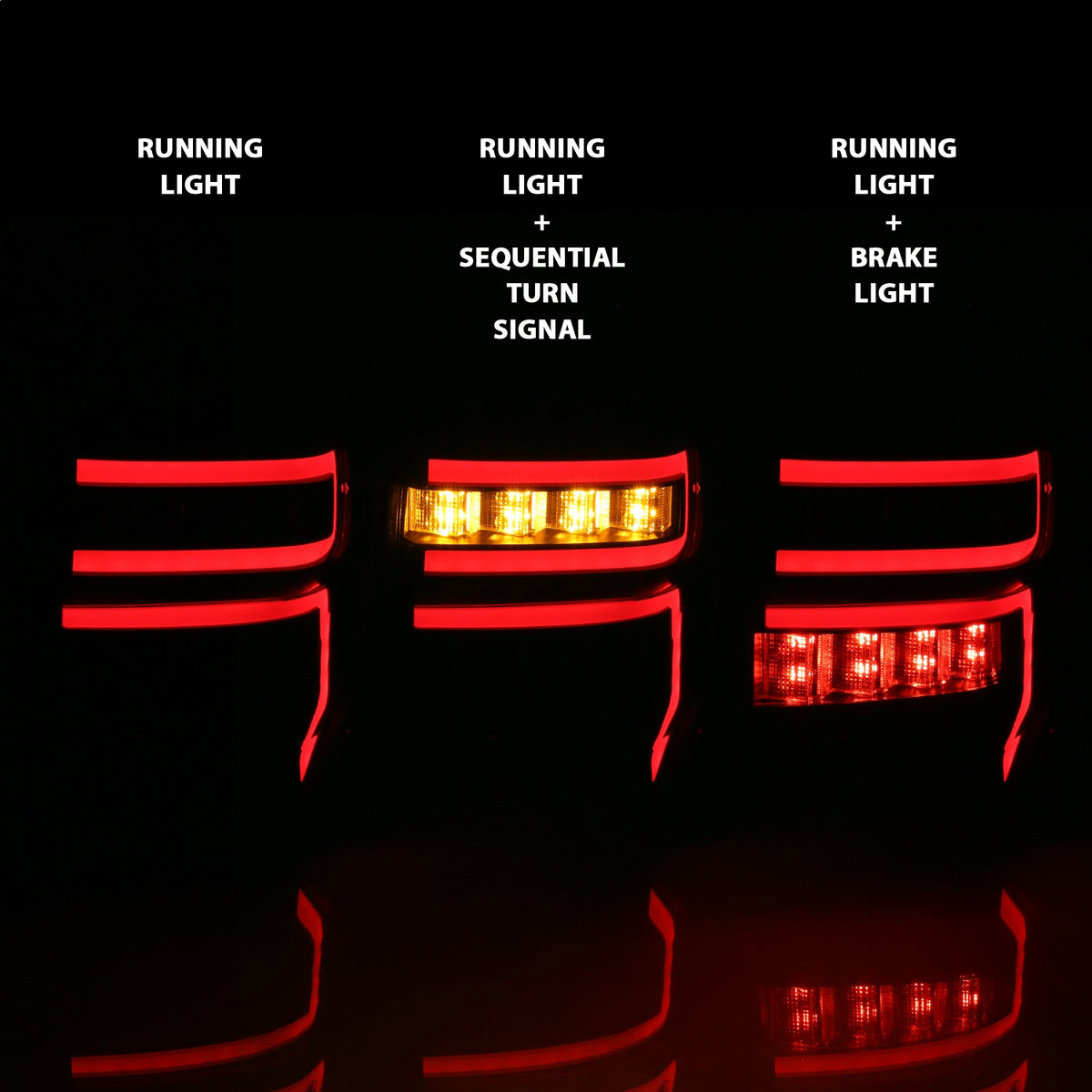 ANZO USA ZUKT_311311 Anzo ZUKT_311311 Lens Black Housing Red Light Bar
