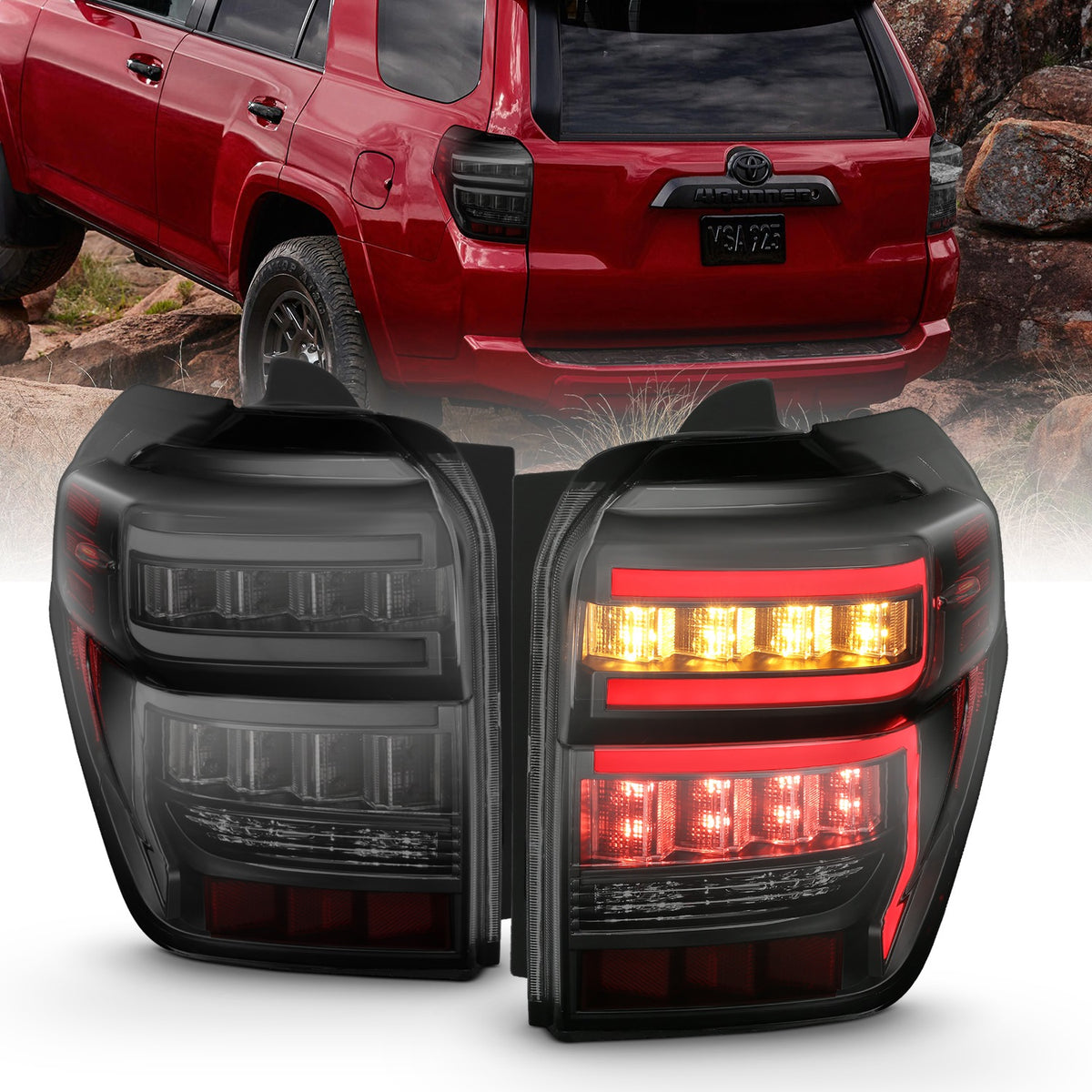 ANZO USA ZUKT_311312 Anzo ZUKT_311312 Lens Black Housing Red Light Bar