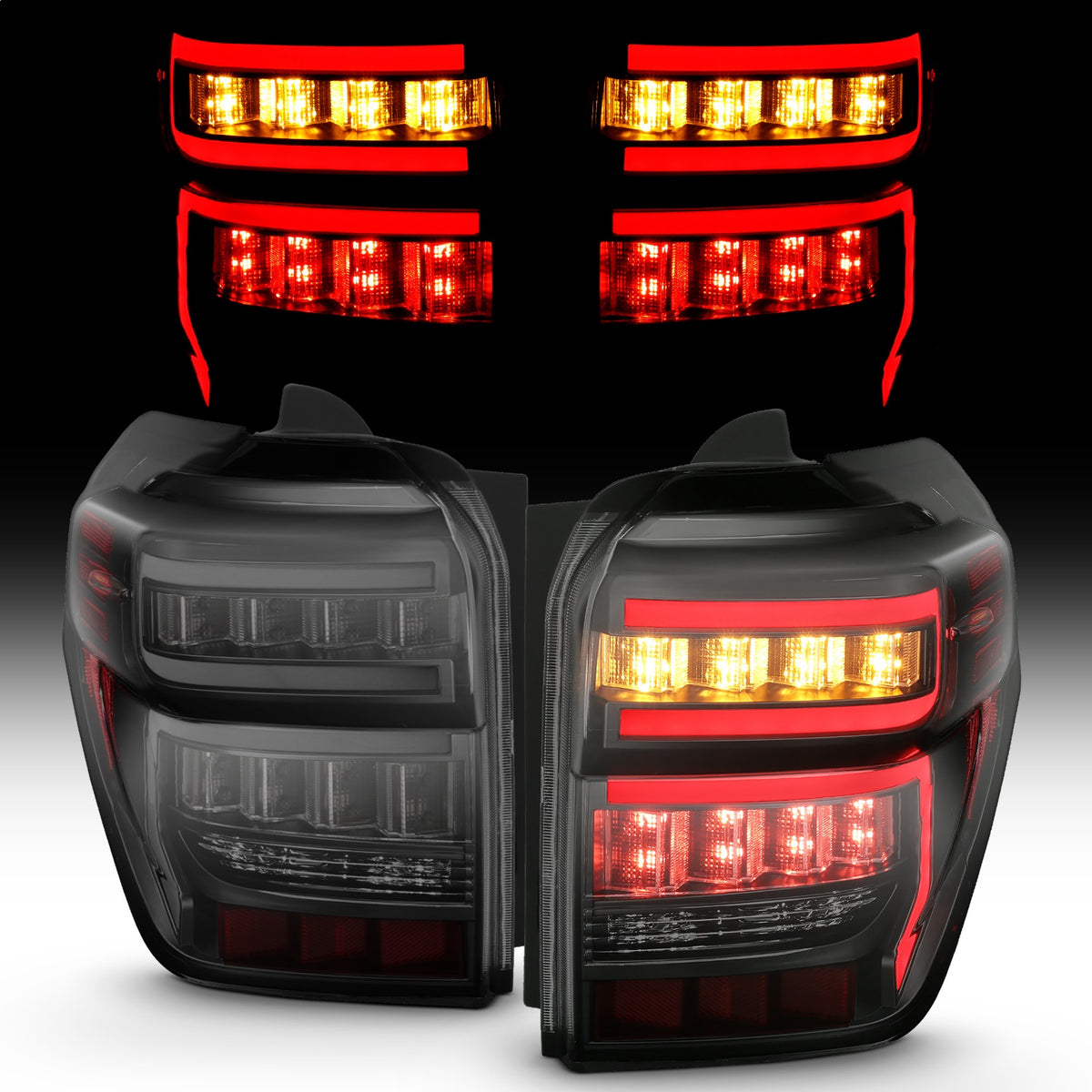 ANZO USA ZUKT_311312 Anzo ZUKT_311312 Lens Black Housing Red Light Bar
