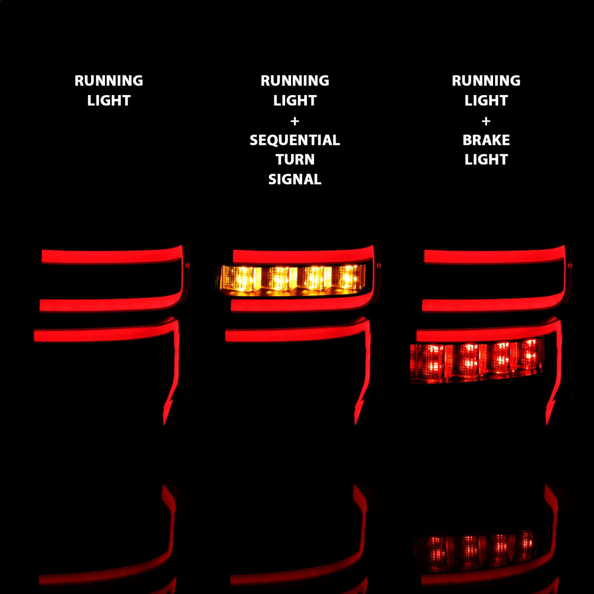 ANZO USA ZUKT_311312 Anzo ZUKT_311312 Lens Black Housing Red Light Bar