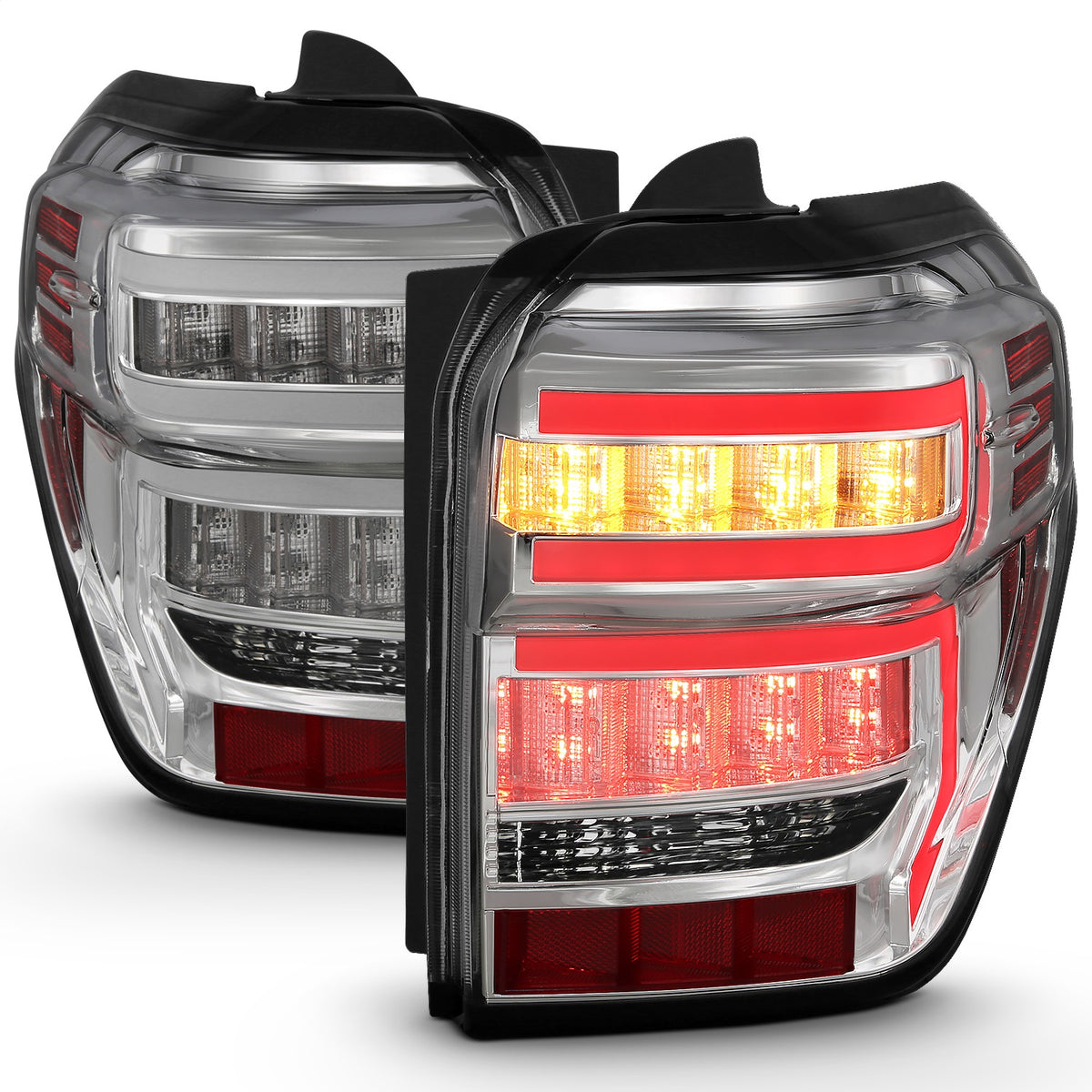 ANZO USA ZUKT_311313 Anzo ZUKT_311313 Lens Chrome Housing Red Light Bar
