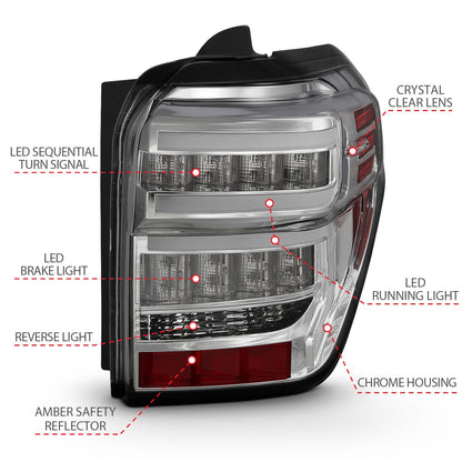 ANZO USA ZUKT_311313 Anzo ZUKT_311313 Lens Chrome Housing Red Light Bar