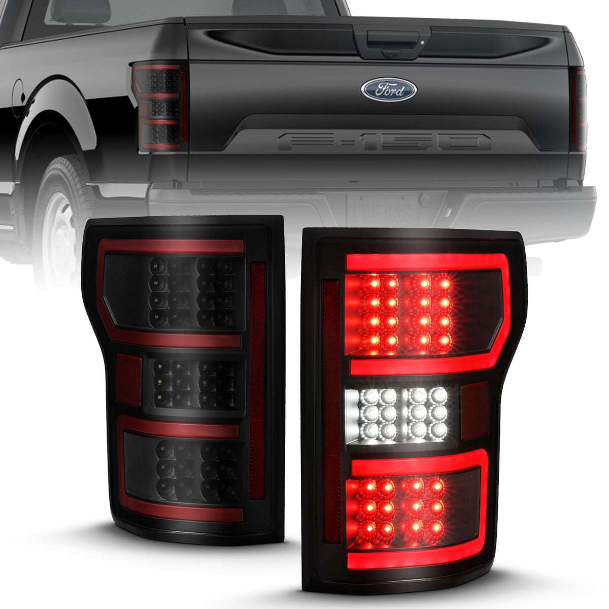 ANZO USA ZUKT_311314 Anzo ZUKT_311314 Lens Black Housing Red Light Bar