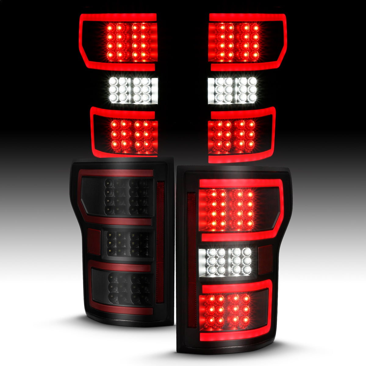 ANZO USA ZUKT_311314 Anzo ZUKT_311314 Lens Black Housing Red Light Bar