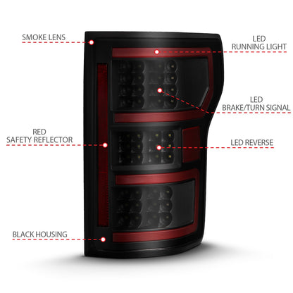 ANZO USA ZUKT_311314 Anzo ZUKT_311314 Lens Black Housing Red Light Bar