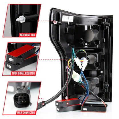 ANZO USA ZUKT_311314 Anzo ZUKT_311314 Lens Black Housing Red Light Bar
