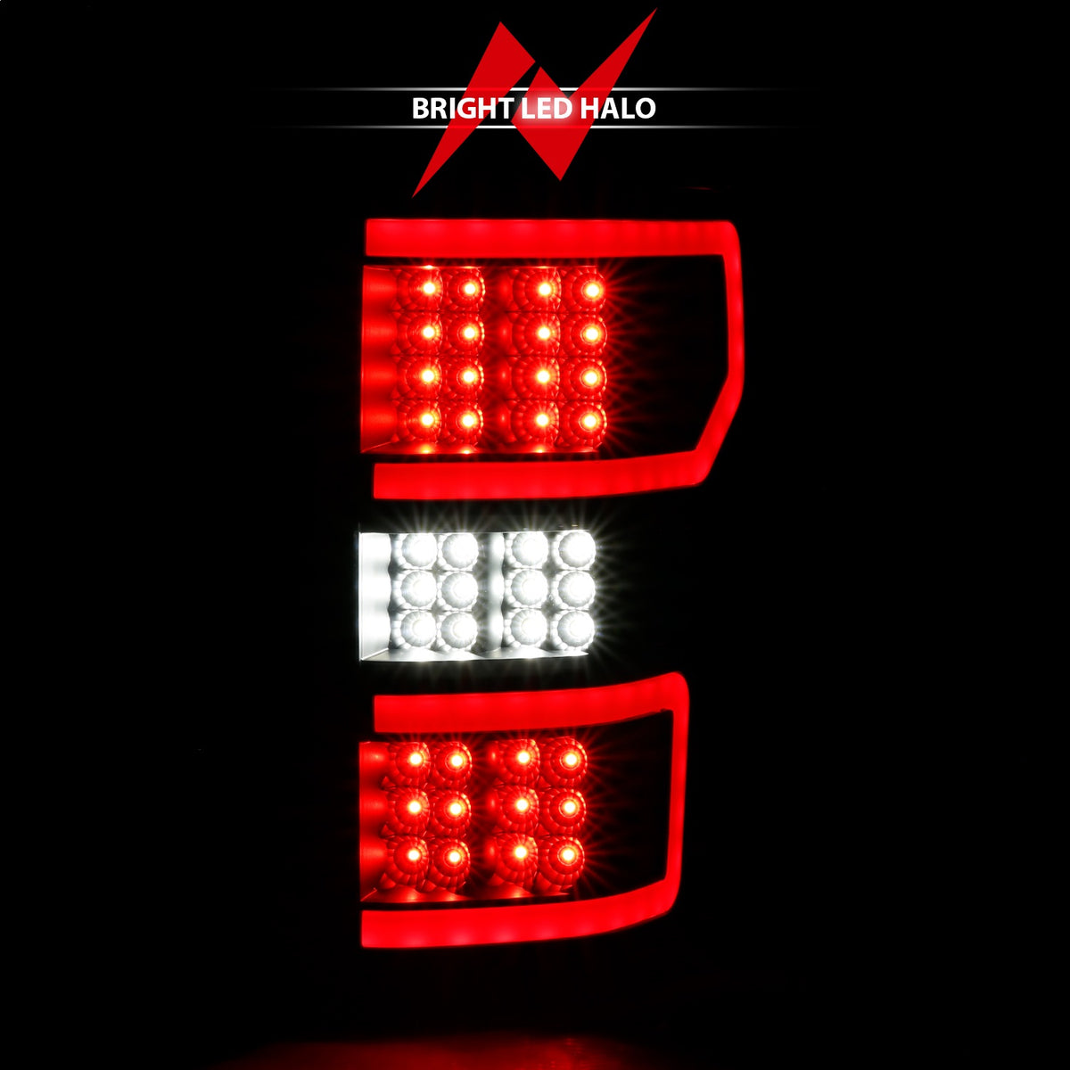 ANZO USA ZUKT_311314 Anzo ZUKT_311314 Lens Black Housing Red Light Bar