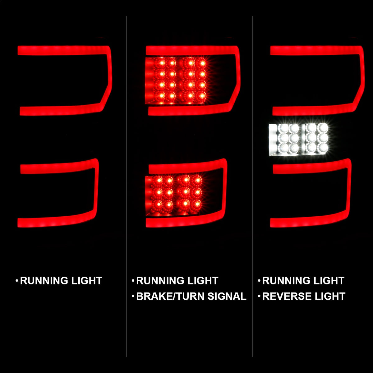 ANZO USA ZUKT_311314 Anzo ZUKT_311314 Lens Black Housing Red Light Bar