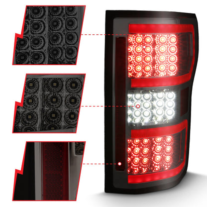 ANZO USA ZUKT_311315 Anzo ZUKT_311315 Lens Smoke Housing Red Light Bar