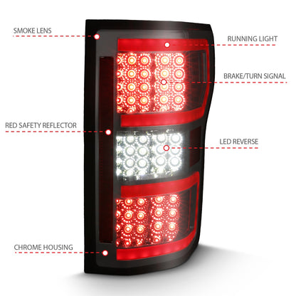 ANZO USA ZUKT_311315 Anzo ZUKT_311315 Lens Smoke Housing Red Light Bar