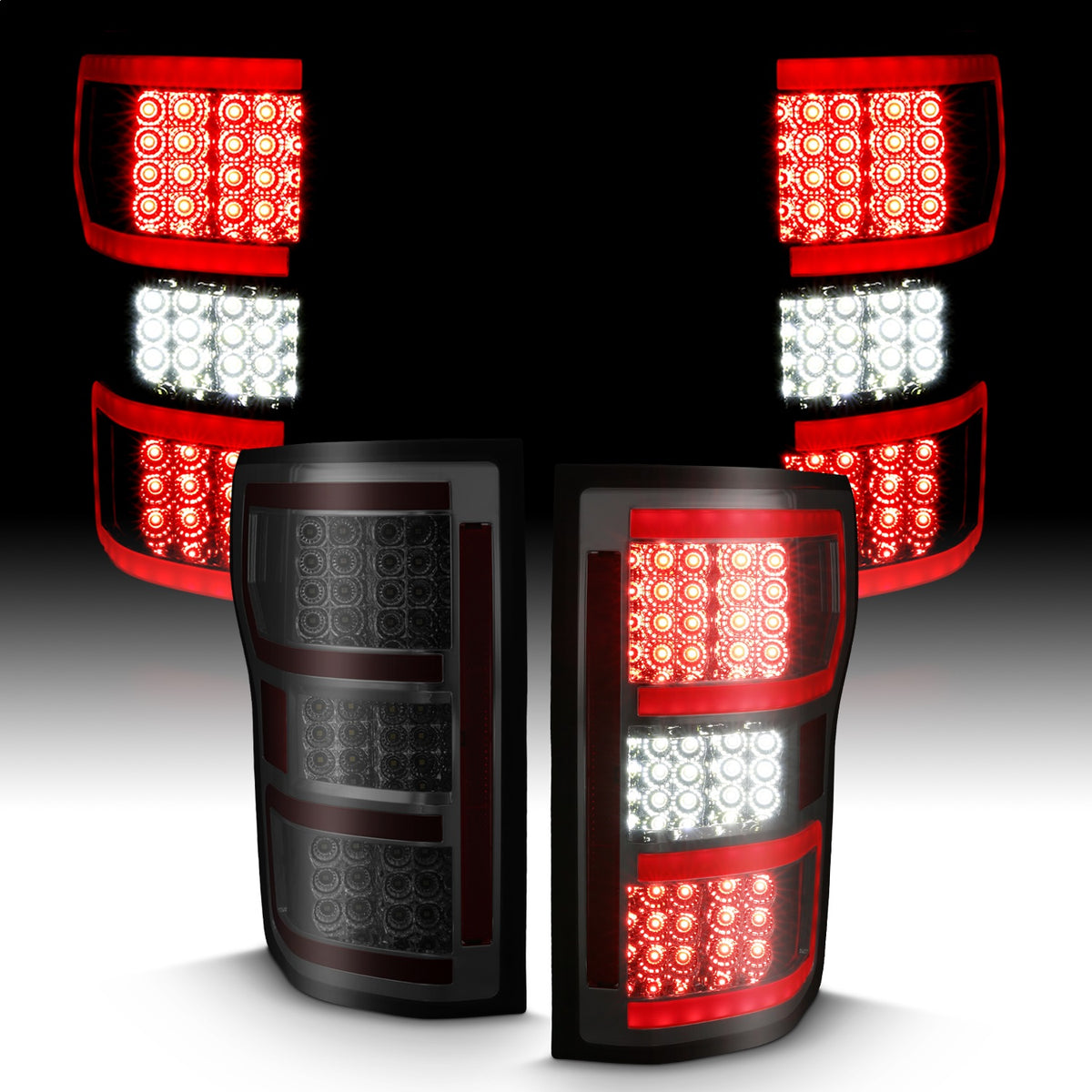 ANZO USA ZUKT_311315 Anzo ZUKT_311315 Lens Smoke Housing Red Light Bar