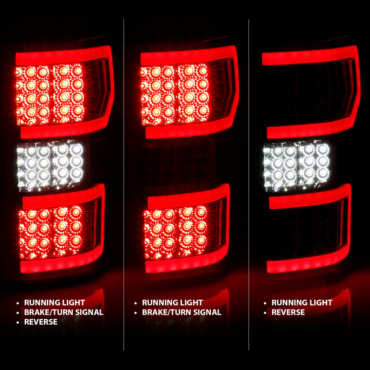 ANZO USA ZUKT_311316 Anzo ZUKT_311316 Lens Chrome Housing Red Light Bar