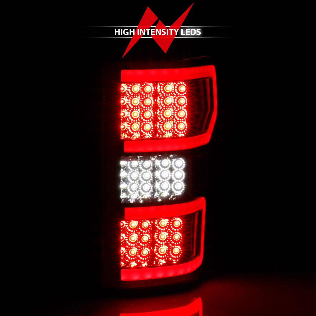 ANZO USA ZUKT_311316 Anzo ZUKT_311316 Lens Chrome Housing Red Light Bar