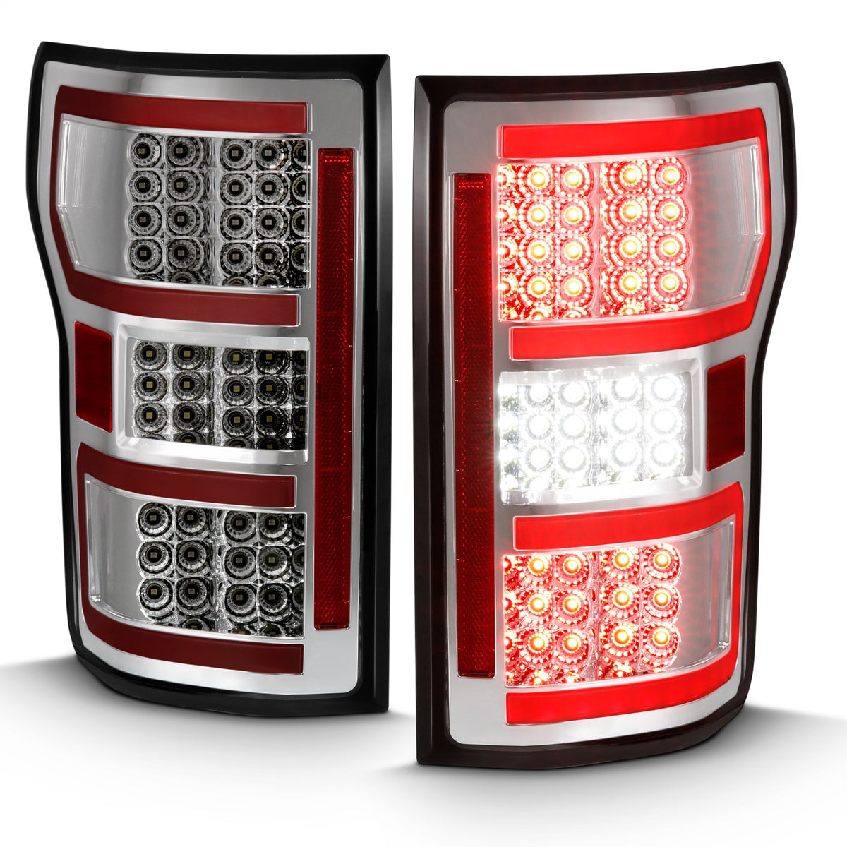 ANZO USA ZUKT_311316 Anzo ZUKT_311316 Lens Chrome Housing Red Light Bar