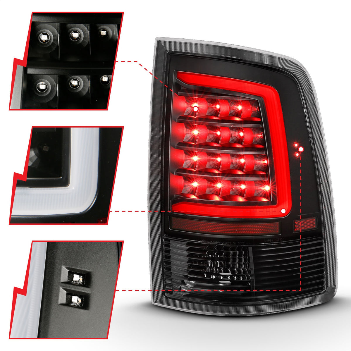 ANZO USA ZUKT_311318 Anzo ZUKT_311318 LED Tail Light Assembly LED for Ram 1500 for 311318