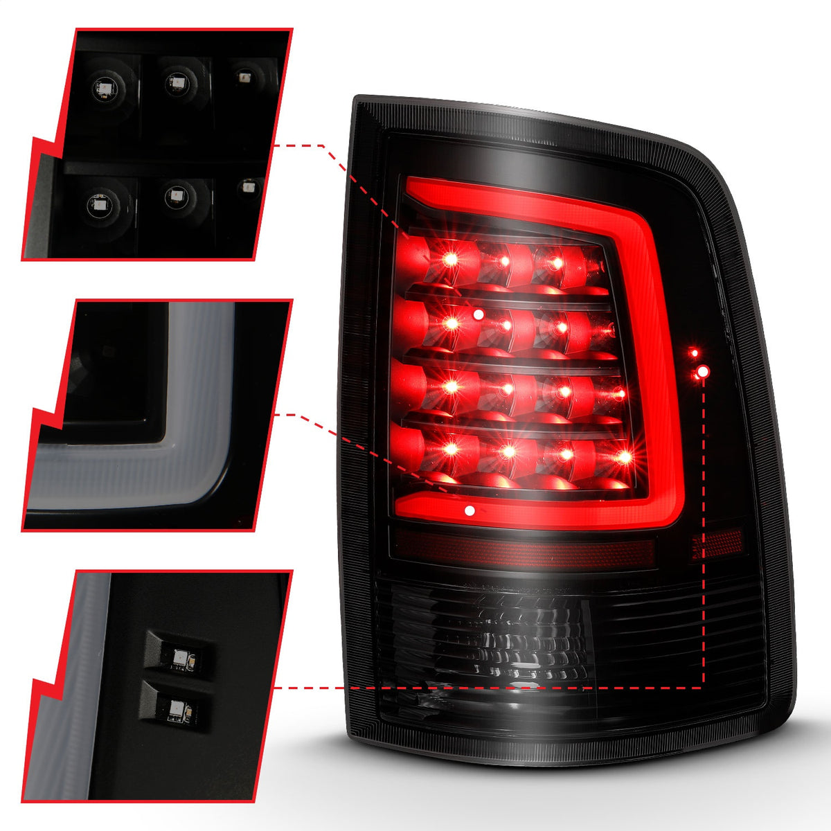 ANZO USA ZUKT_311319 Anzo ZUKT_311319 LED Tail Light Assembly LED for Ram 1500 for 311319