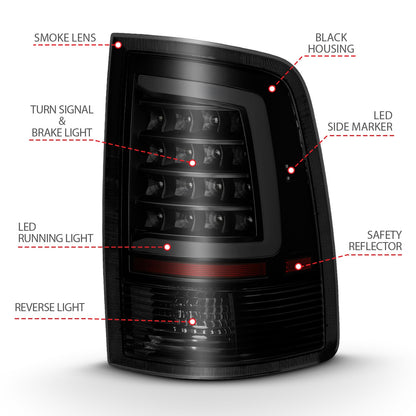 ANZO USA ZUKT_311319 Anzo ZUKT_311319 LED Tail Light Assembly LED for Ram 1500 for 311319