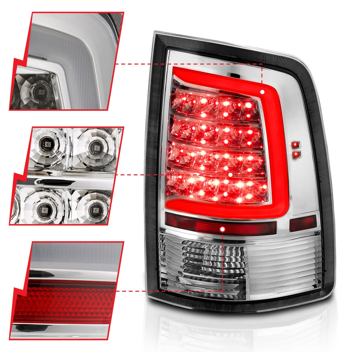 ANZO USA ZUKT_311320 Anzo ZUKT_311320 LED Tail Light Assembly LED for Ram 1500 for 311320