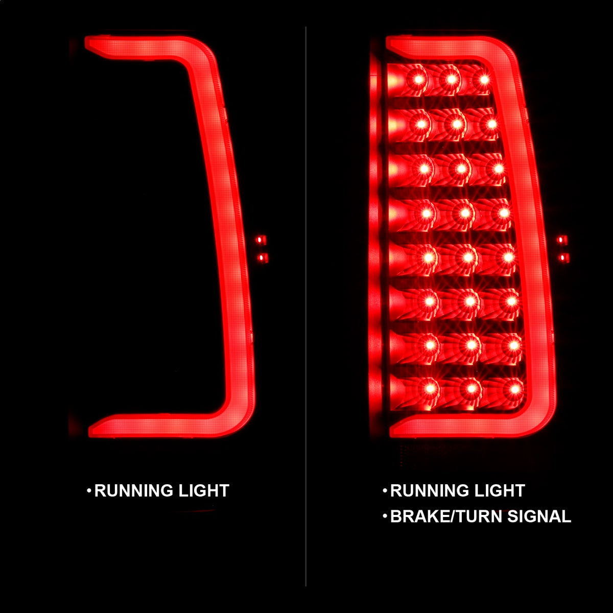 ANZO USA ZUKT_311321 Anzo ZUKT_311321 LED Tail Light Assembly LED Clear Lens Black