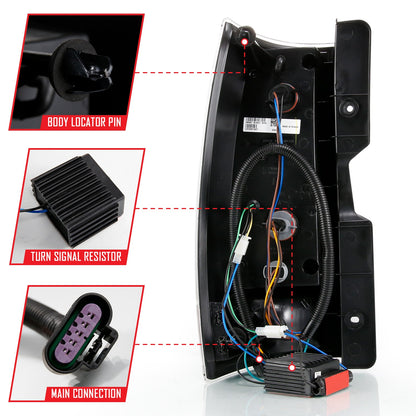 ANZO USA ZUKT_311321 Anzo ZUKT_311321 LED Tail Light Assembly LED Clear Lens Black