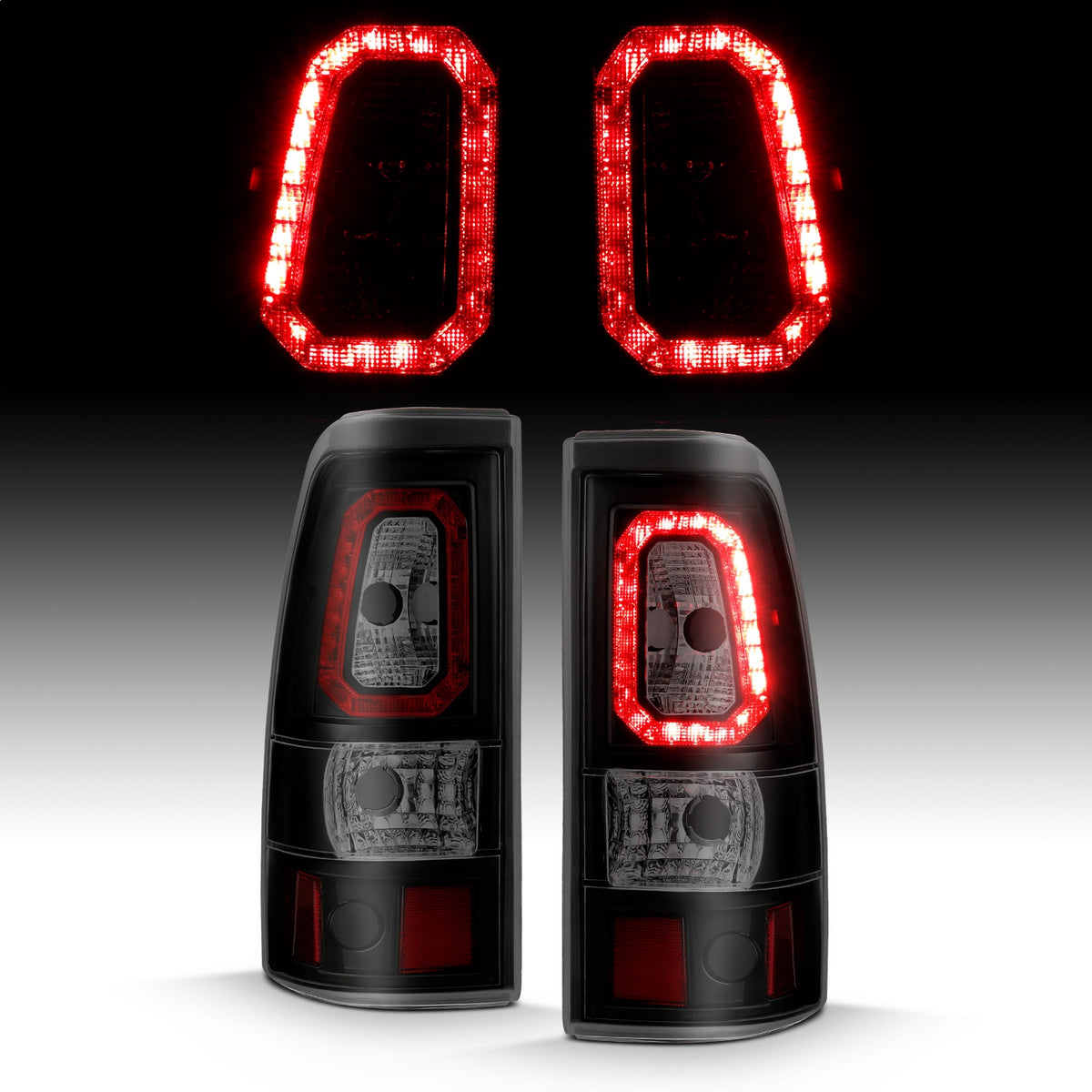 ANZO USA ZUKT_311325 Anzo ZUKT_311325 LED Tail Light Assembly LED Smoke Lens Black
