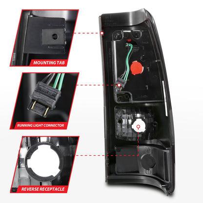 ANZO USA ZUKT_311325 Anzo ZUKT_311325 LED Tail Light Assembly LED Smoke Lens Black