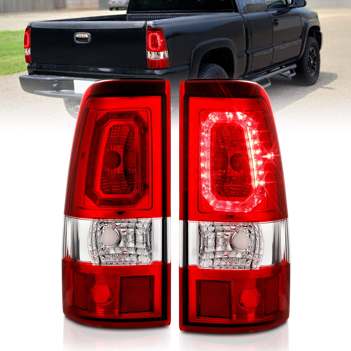 ANZO USA ZUKT_311326 Anzo ZUKT_311326 LED Tail Light Assembly LED Red/Clear Lens