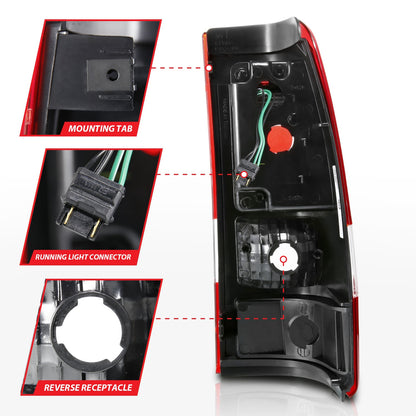 ANZO USA ZUKT_311326 Anzo ZUKT_311326 LED Tail Light Assembly LED Red/Clear Lens