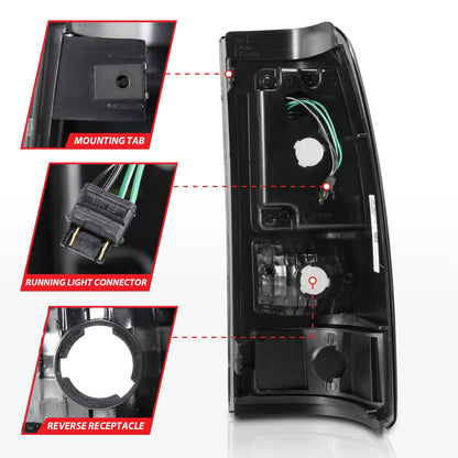 ANZO USA ZUKT_311328 Anzo ZUKT_311328 LED Tail Light Assembly LED Smoke Lens Black