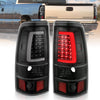 Anzo USA | LED Tail Light Assembly LED Clear Lens Black Pair | Fits Silverado 1500 | 311330