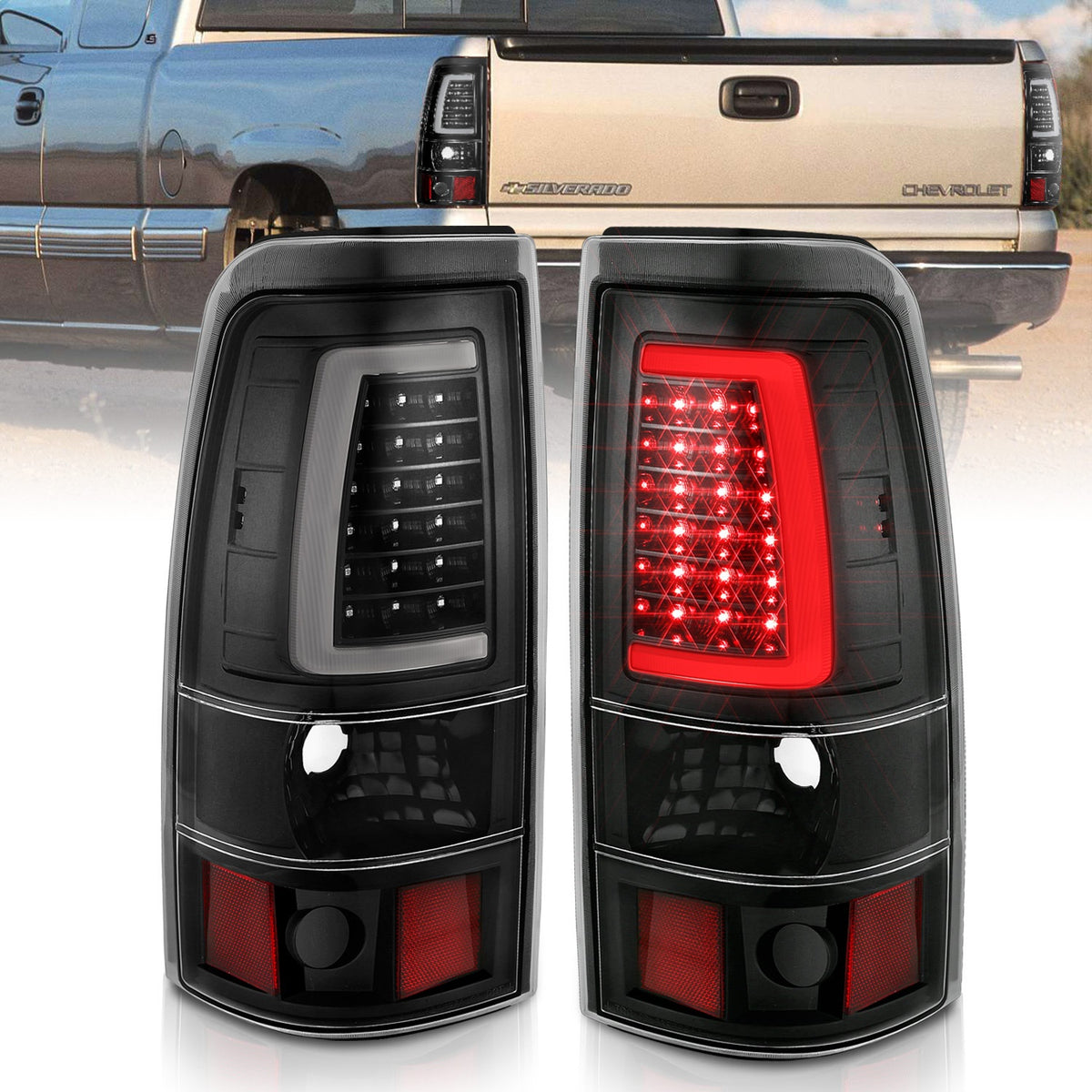 ANZO USA ZUKT_311330 Anzo ZUKT_311330 LED Tail Light Assembly LED Clear Lens Black