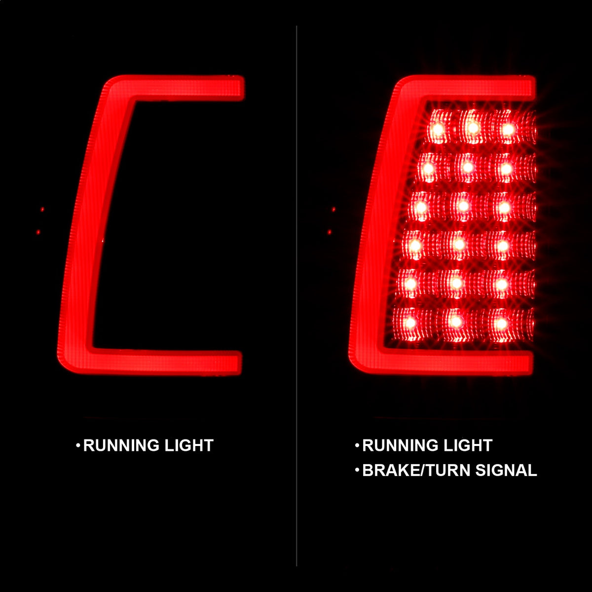 ANZO USA ZUKT_311330 Anzo ZUKT_311330 LED Tail Light Assembly LED Clear Lens Black