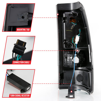 ANZO USA ZUKT_311330 Anzo ZUKT_311330 LED Tail Light Assembly LED Clear Lens Black