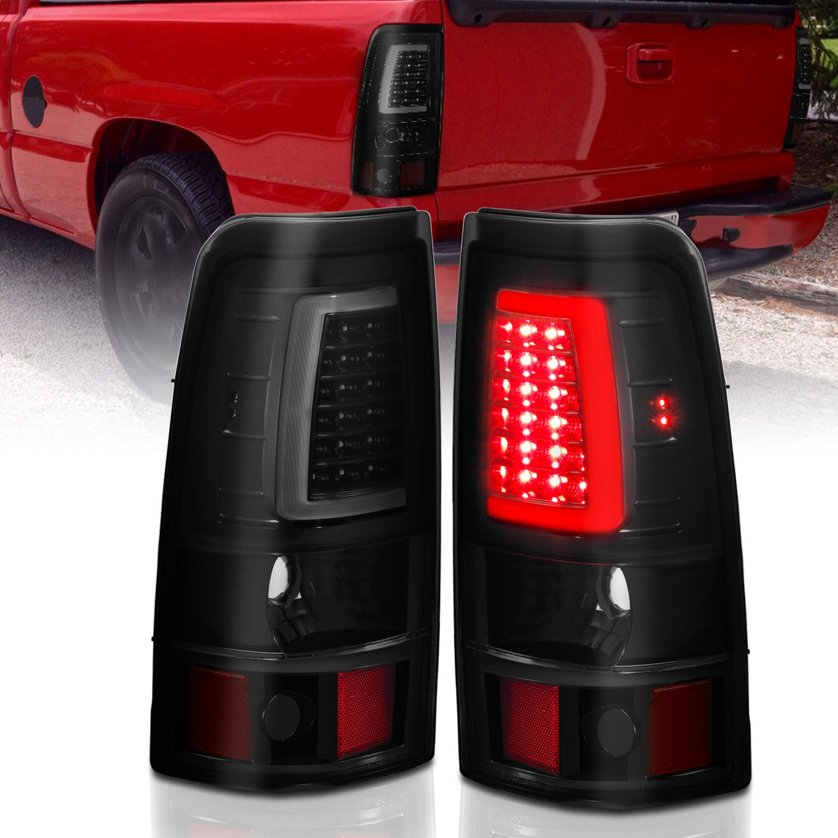 ANZO USA ZUKT_311331 Anzo ZUKT_311331 LED Tail Light Assembly LED Smoke Lens Black