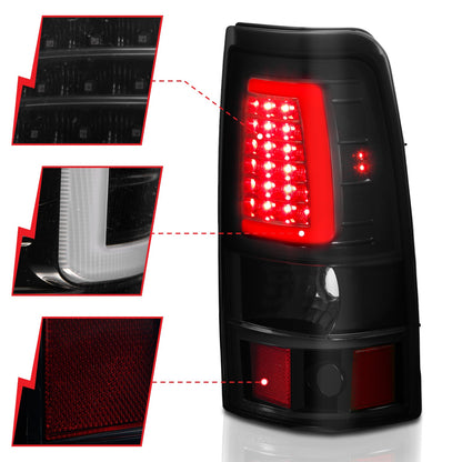 ANZO USA ZUKT_311331 Anzo ZUKT_311331 LED Tail Light Assembly LED Smoke Lens Black