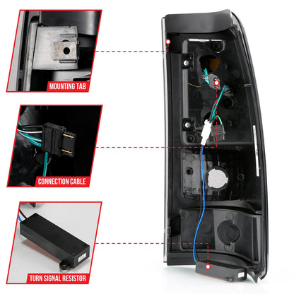 ANZO USA ZUKT_311331 Anzo ZUKT_311331 LED Tail Light Assembly LED Smoke Lens Black