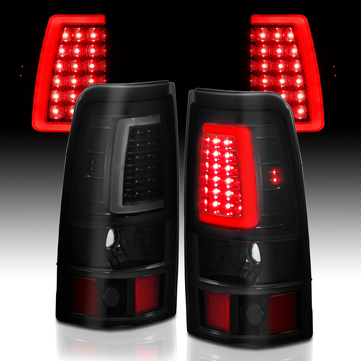 ANZO USA ZUKT_311331 Anzo ZUKT_311331 LED Tail Light Assembly LED Smoke Lens Black