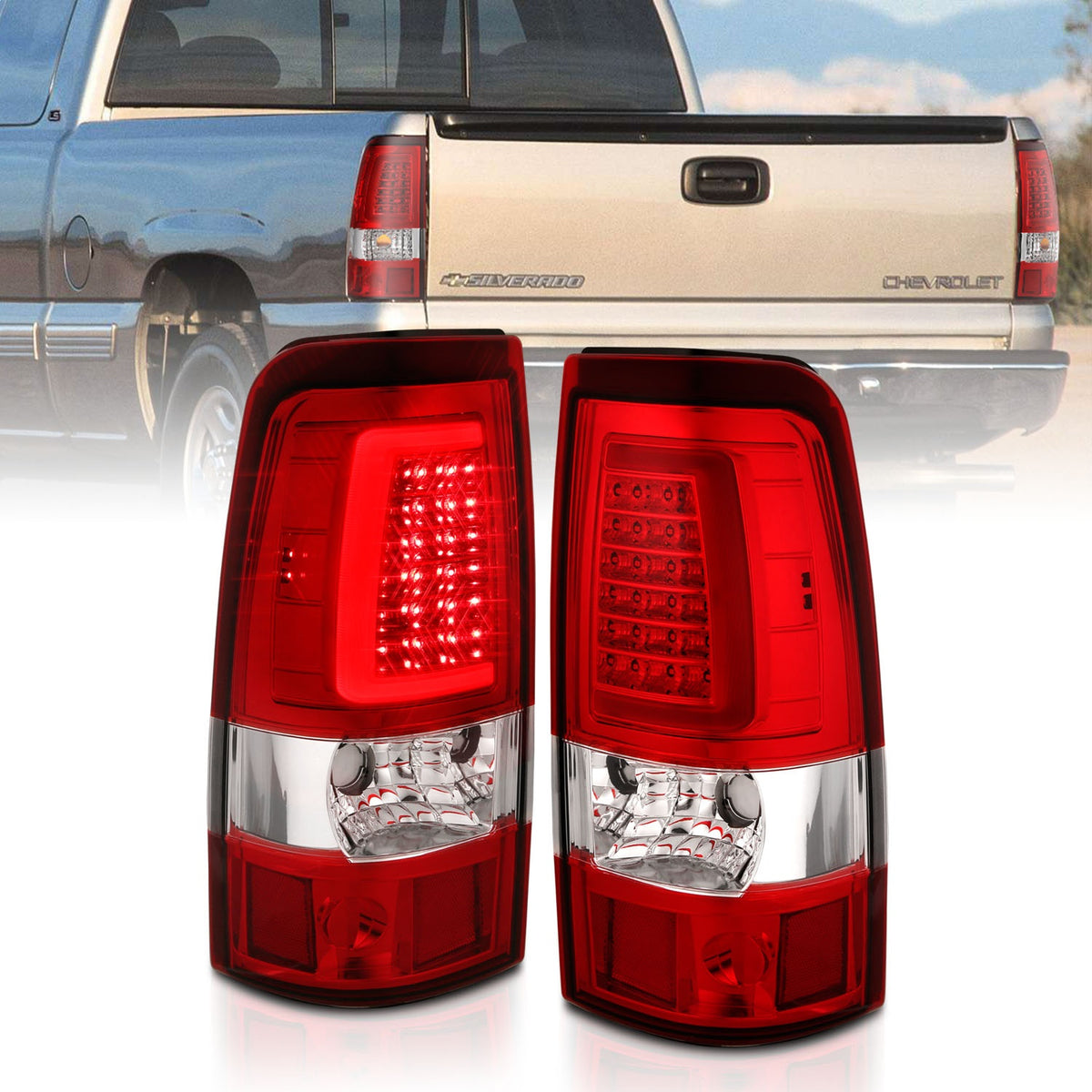 ANZO USA ZUKT_311332 Anzo ZUKT_311332 LED Tail Light Assembly LED Red/Clear Lens