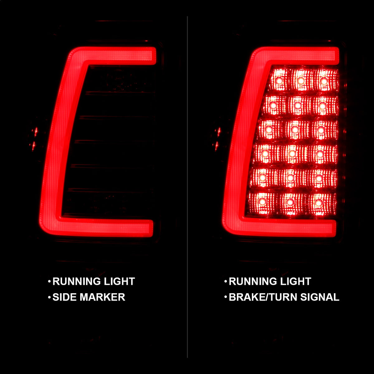 ANZO USA ZUKT_311332 Anzo ZUKT_311332 LED Tail Light Assembly LED Red/Clear Lens