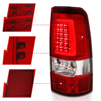 ANZO USA ZUKT_311332 Anzo ZUKT_311332 LED Tail Light Assembly LED Red/Clear Lens