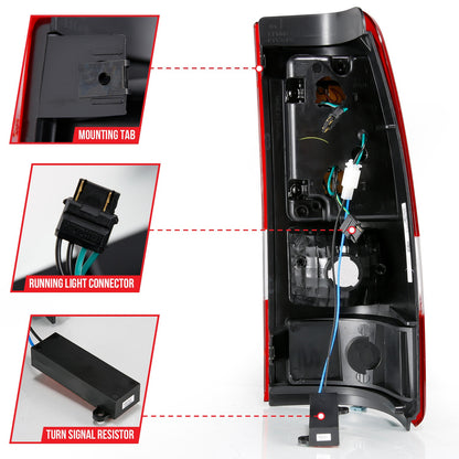 ANZO USA ZUKT_311332 Anzo ZUKT_311332 LED Tail Light Assembly LED Red/Clear Lens