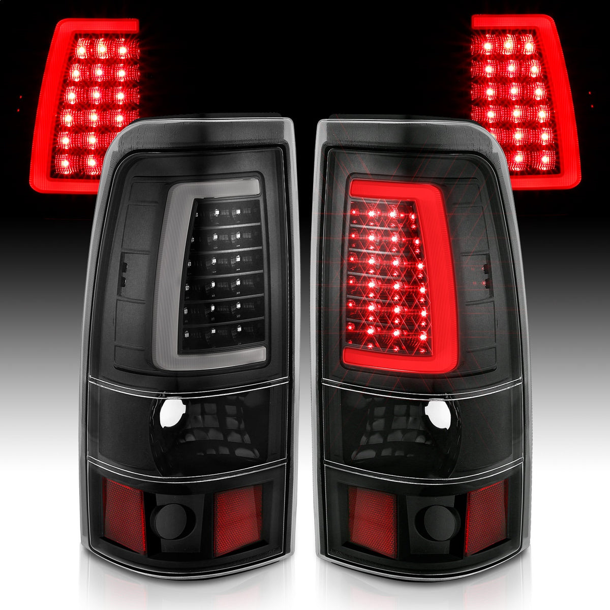 ANZO USA ZUKT_311333 Anzo ZUKT_311333 LED Tail Light Assembly LED Clear Lens Black