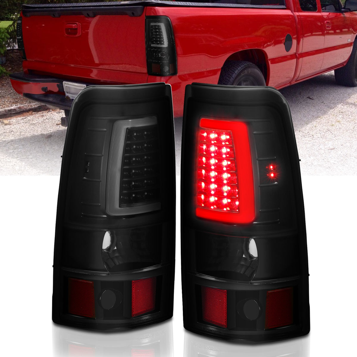 ANZO USA ZUKT_311334 Anzo ZUKT_311334 LED Tail Light Assembly LED Smoke Lens Black