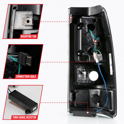 ANZO USA ZUKT_311334 Anzo ZUKT_311334 LED Tail Light Assembly LED Smoke Lens Black