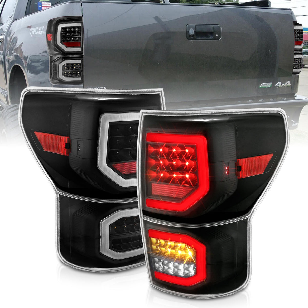 ANZO USA ZUKT_311336 Anzo ZUKT_311336 LED Tail Light Assembly LED Clear Lens Black