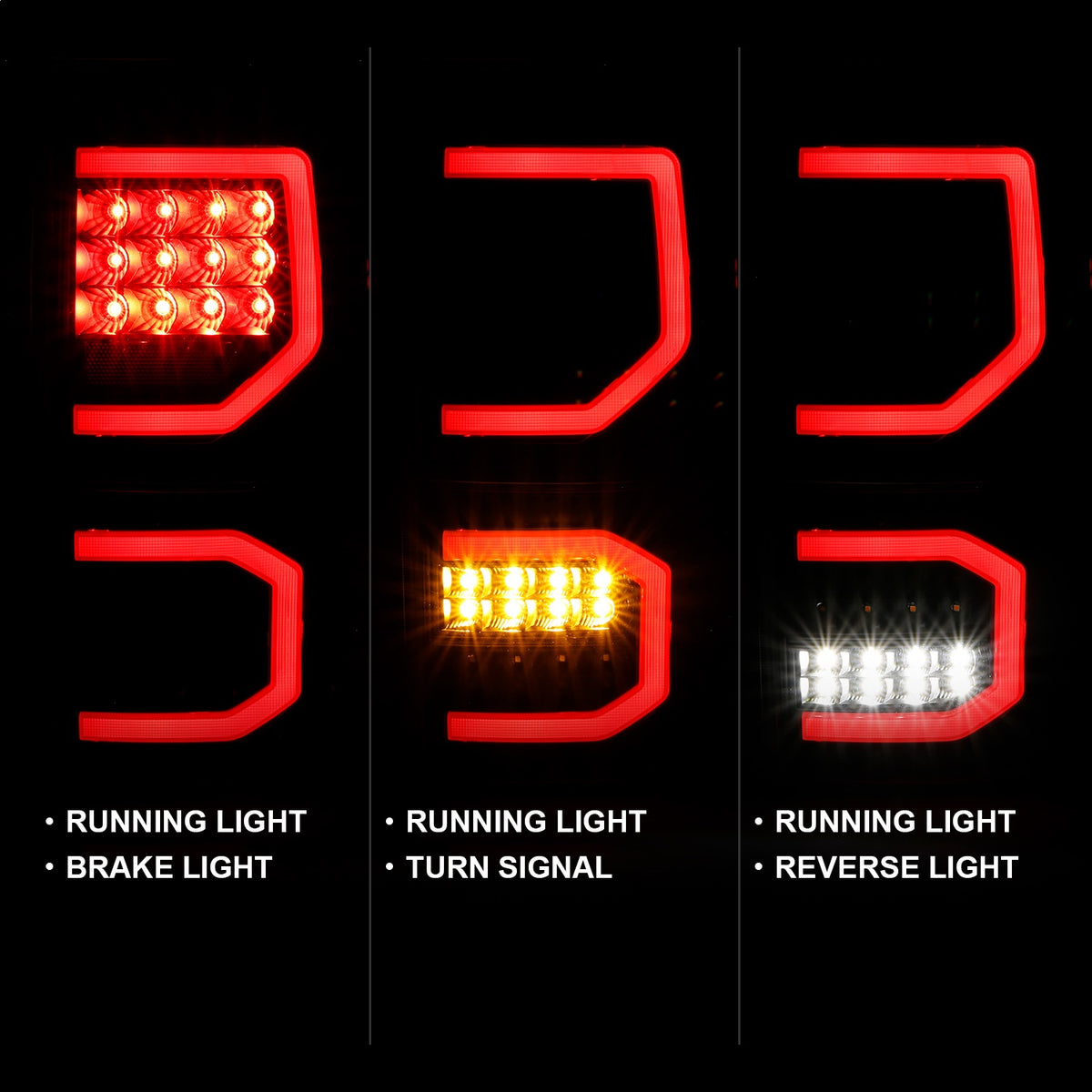 ANZO USA ZUKT_311336 Anzo ZUKT_311336 LED Tail Light Assembly LED Clear Lens Black
