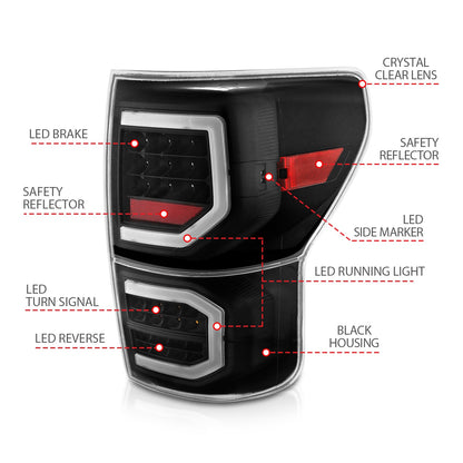 ANZO USA ZUKT_311336 Anzo ZUKT_311336 LED Tail Light Assembly LED Clear Lens Black