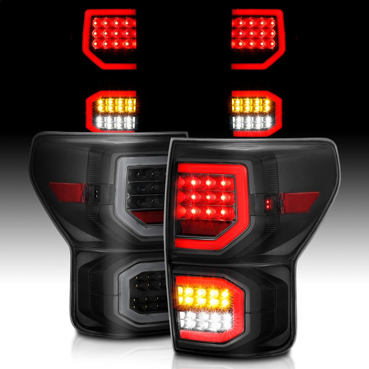 ANZO USA ZUKT_311337 Anzo ZUKT_311337 LED Tail Light Assembly LED Smoke Lens Black