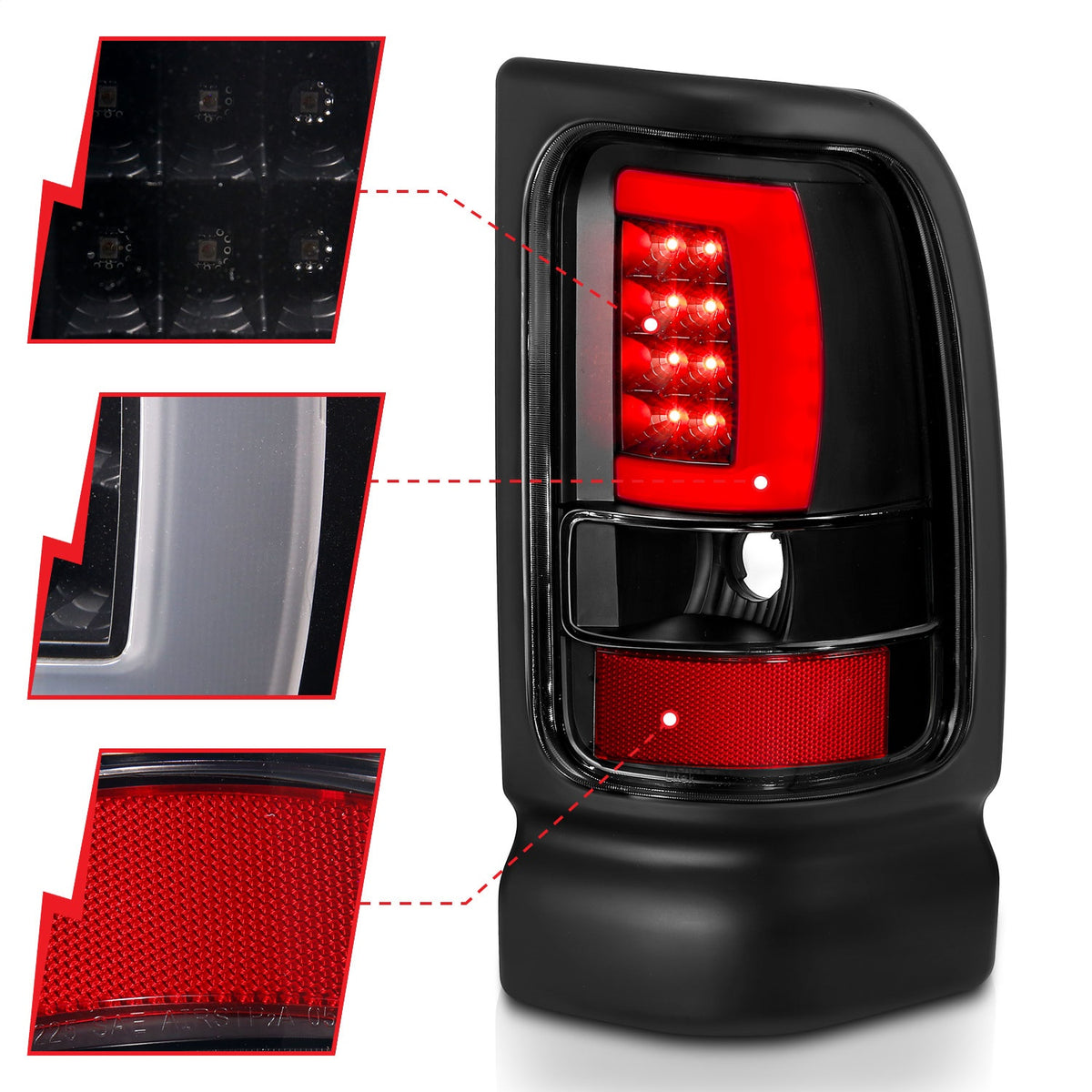 ANZO USA ZUKT_311339 Anzo ZUKT_311339 LED Tail Light Assembly LED for Ram 1500 for 311339