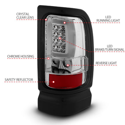 ANZO USA ZUKT_311341 Anzo ZUKT_311341 LED Tail Light Assembly LED for Ram 1500 for 311341